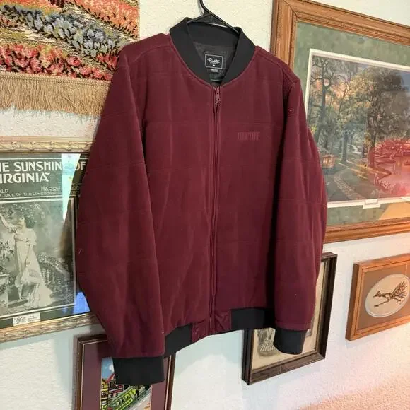 NWOT‎ Primitive Polar Burgundy Bomber Skateboard Designer Jacket Size Medium